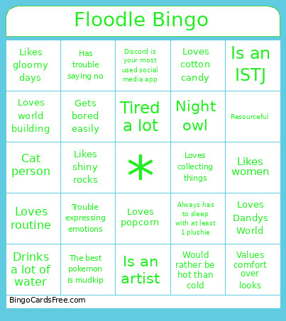 Floodle Bingo Card
