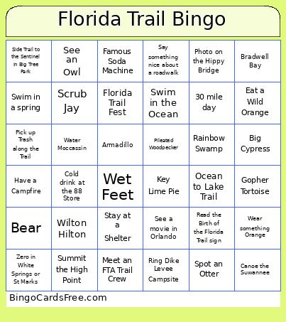 Florida Trail Bingo