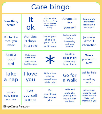 Florida Trip Bingo Card