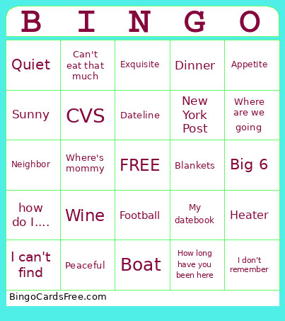 FLTRIP Bingo Card