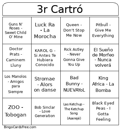 FM L'Estany Bingo Card