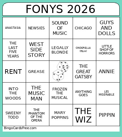 FONYS 2026 Bingo Card