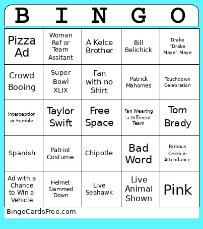 Football Bingo Card