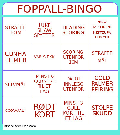 FOPPALL- Bingo Card