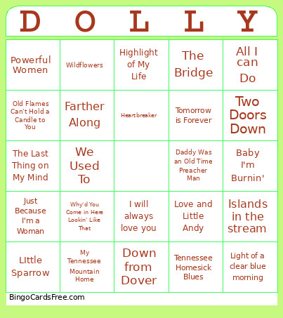 For Bingo Card