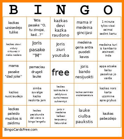 For Reference Bingo Card