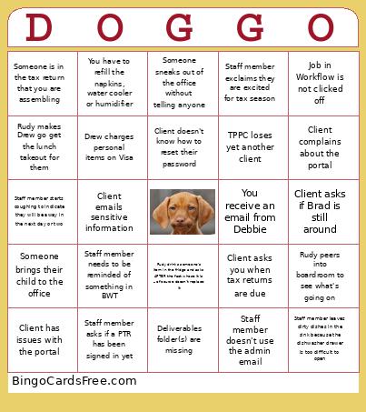 For The Ridiculousness Around Tax Time! Bingo Card
