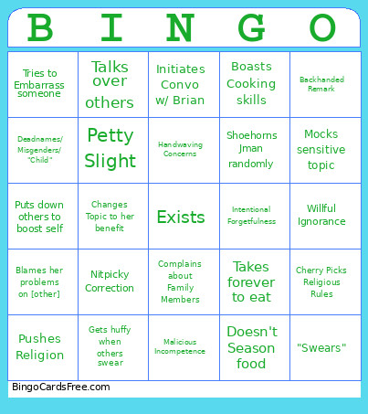 ForBrian Bingo Card