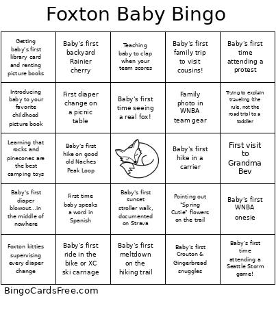 Foxton Baby Bingo