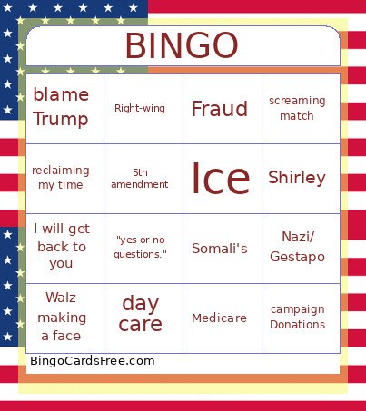 Fraud Bingo Card