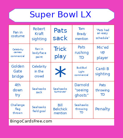 Friends Bowl Party Bingo Card