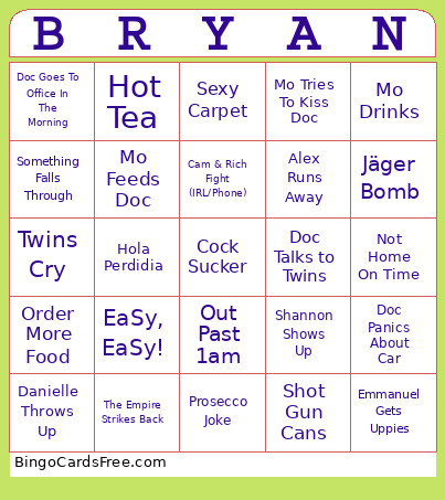 Friendsgiving Bingo Card
