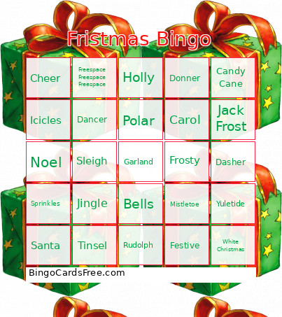 Fristmas Bingo Card
