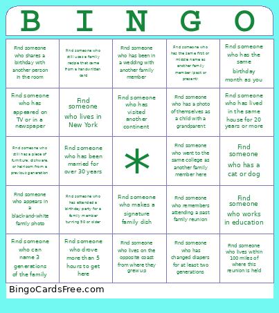 From Beattie & Saul To The Poconos Bingo Card