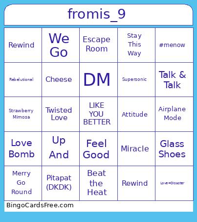 fromis_9 concert bingo