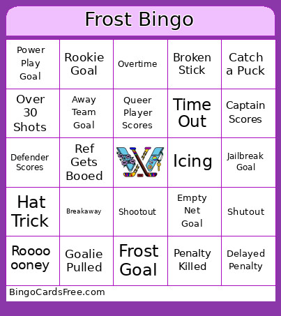 Frost Bingo Card 2
