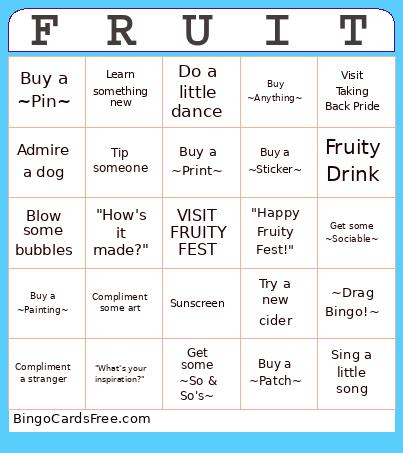 Fruity Fest Bingo Card 2