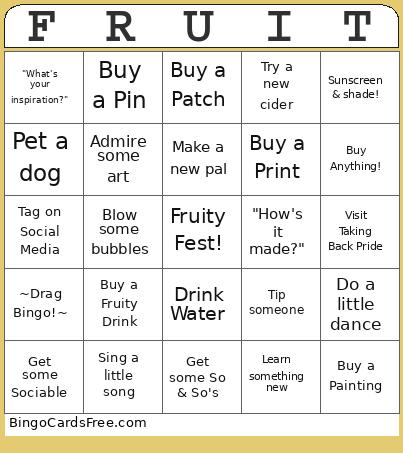 fruuuuity Bingo
