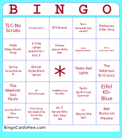 Funner Team Bingo Card