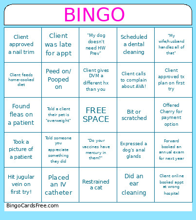 FurWell Bingo Card