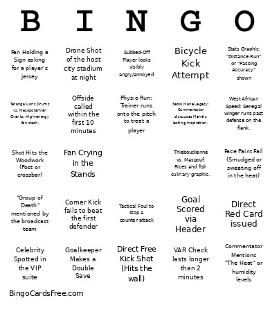 FWC2026 Bingo Card 2