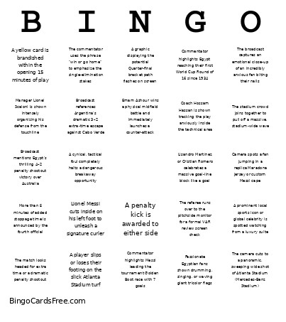 FWC2026 Bingo Card