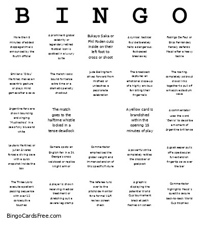 FWC2026 Bingo Card