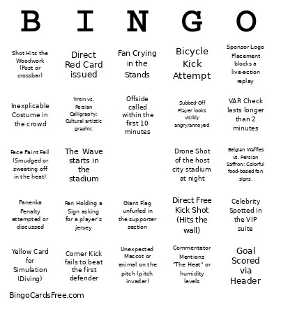 FWC26 Bingo Card