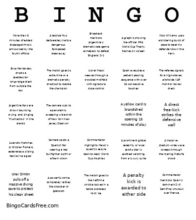 FWC26 Bingo Card