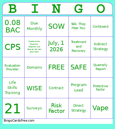 FY27 Kick Off Bingo Card