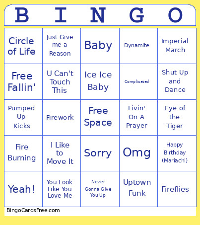 G House Bingo Card