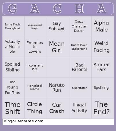 Gacha Life Bingo
