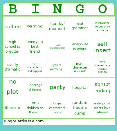 Gacha Story Bingo Card