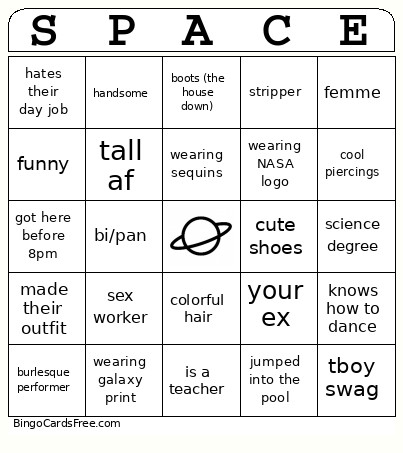 GALAXY GAB! Bingo Card
