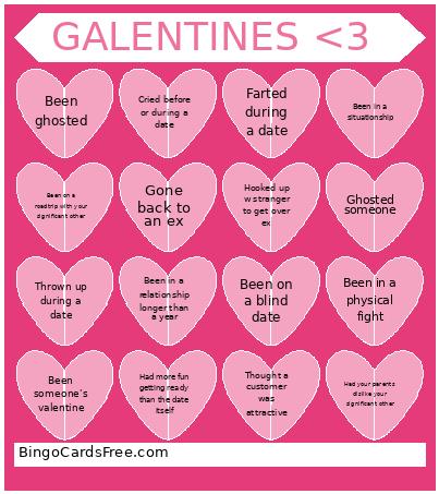 GALENTINES <3 Bingo Card