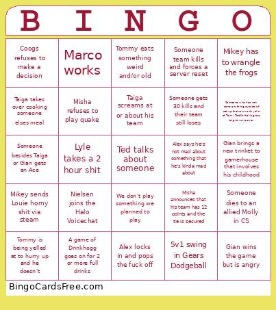 GAMERHOUSE BINGO