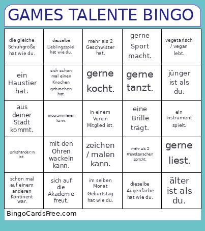 GAMES TALENTE BINGO
