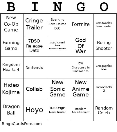 Gamescom Bingo Card 2