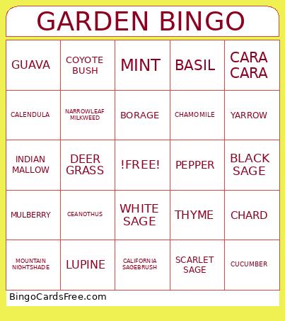 GARDEN BINGO