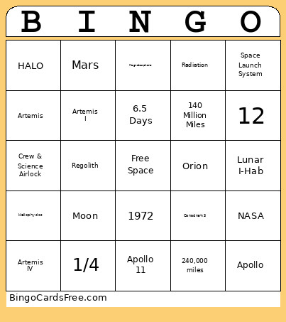 Gateway Bingo Card