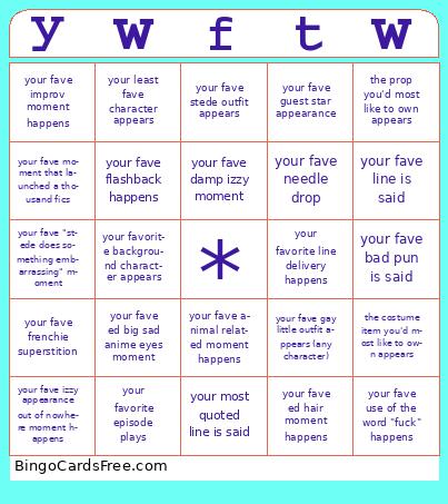 gay pirate bingo Cards Free Pdf Printable Game, Title: ywftw