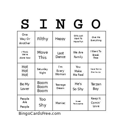 Gay Pride V01 Bingo