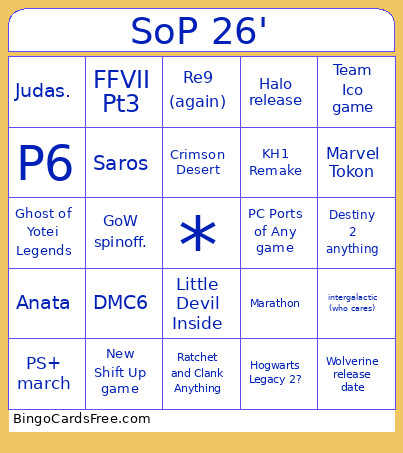 Gaymers Bingo Card