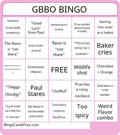 GBBO BINGO