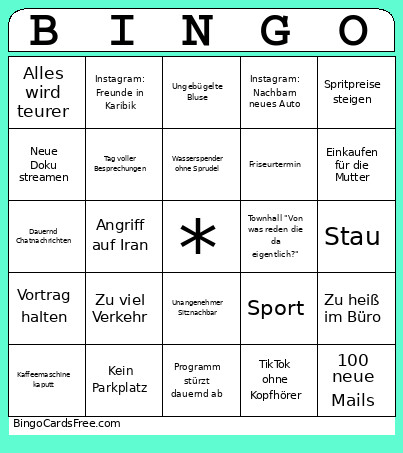 Gelassen Im Stress Bingo Card