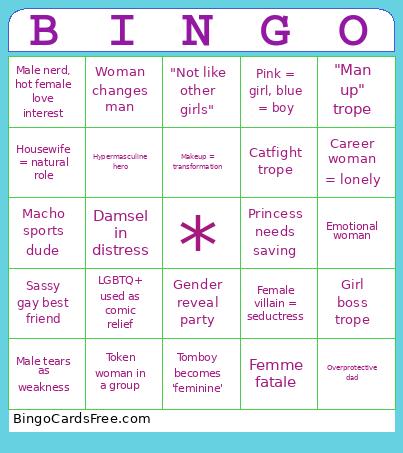 Gender Bingo Card