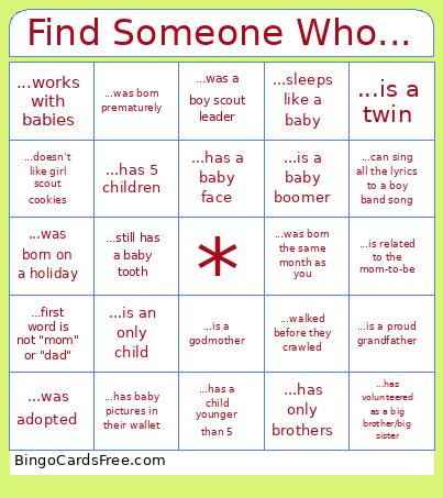 Gender Reveal Mixer Bingo