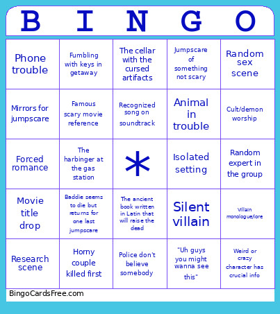 Genesis Bingo Card