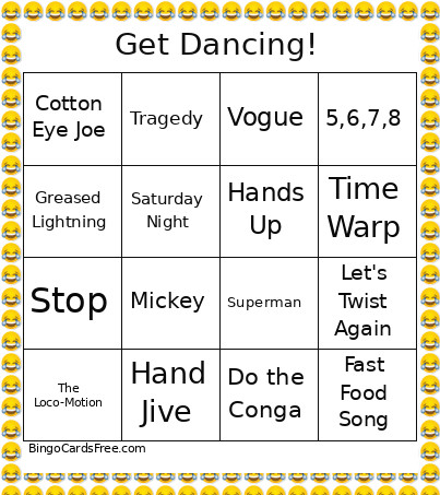 Get Dancing! Bingo Card