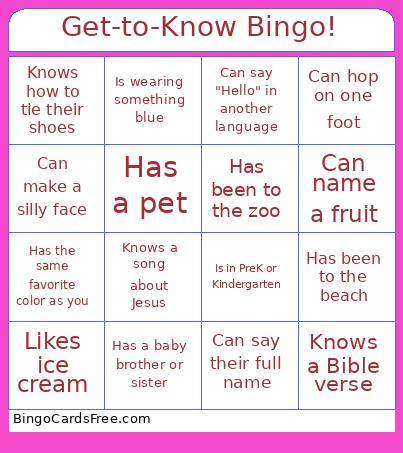 Get-to-Know Bingo!
